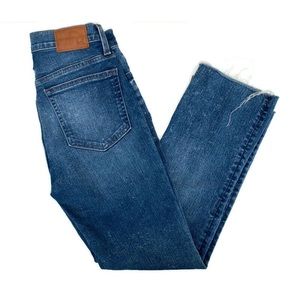 J. Crew Billie Demi Boot Crop High Rise Raw Hem Jeans 27